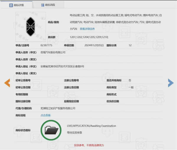 奇瑞車型車標對比